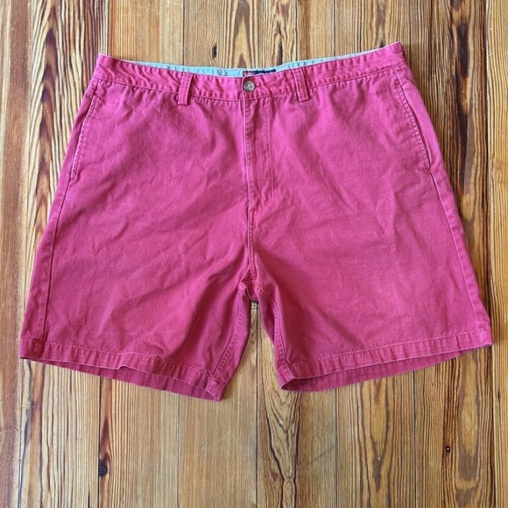 Chaps Mens Red Flat Front Shorts Size 42